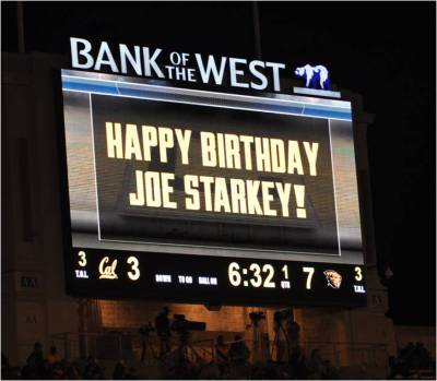Cal v. Oregon State -- Happy Birthday Joe Starkey