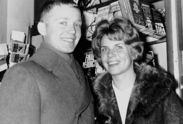 With Candy Sayes at the Thayer Hotel, Christmas 1963