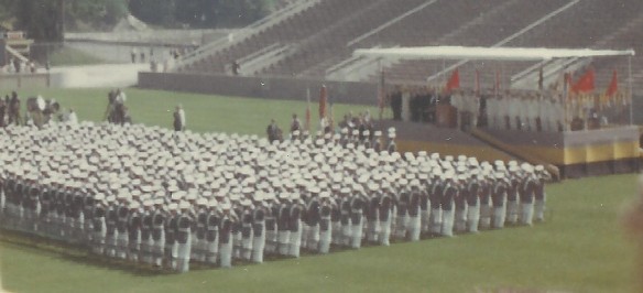 USMA Class of 1967 Standing for National Anthem, Graduation Ceremony, June 7, 1967