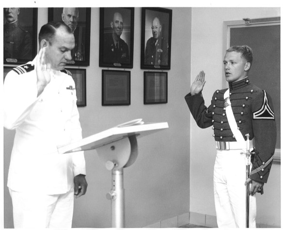 Being Sworn in by US Navy LCDR C. A. Sorenson